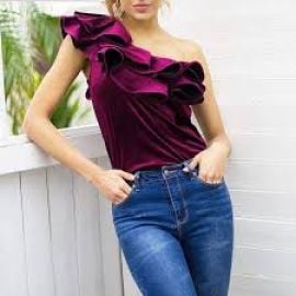 Ruffle Off Shoulder Top by Sonja at Sonja