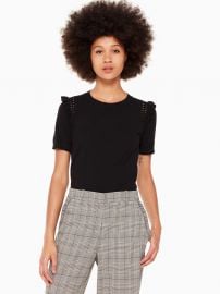 Ruffle Short Sleeve Sweater at Kate Spade