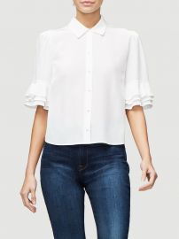 Ruffle Sleeve Top at Frame