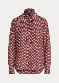 Ruffle-Trim Mulberry Silk Shirt at Ralph Lauren