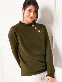 Ruffle Trim Raglan Sweatshirt Talbots at Talbots