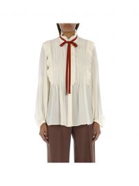 Ruffle-Trim Silk Blouse by Chloe at Italist