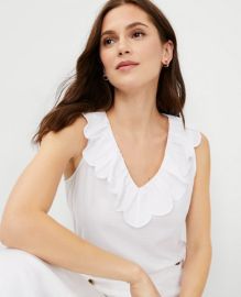 Ruffle V-Neck Top at Ann Taylor