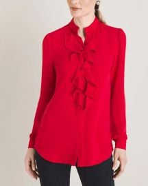 Ruffle front blouse at Chicos