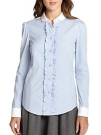 Ruffle front blouse by RED Valentino at Saks Off 5th