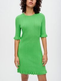 Ruffle knit dress at Maje