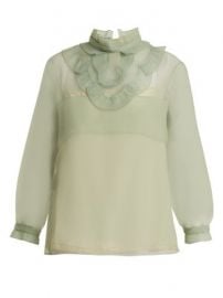 Ruffle-trimmed organza top at Matches