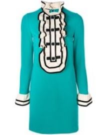 Ruffled Bib Mini Dress by Gucci at Farfetch