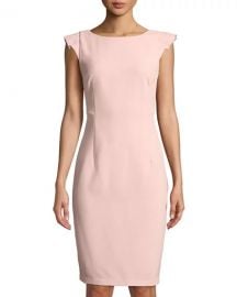 Ruffled Cap-Sleeve Sheath Dress at Last Call