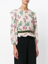 Ruffled Floral Blouse by Red Valentino at Farfetch