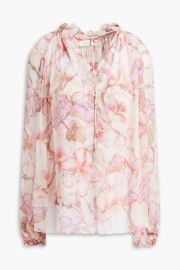 Ruffled Floral Print Crepon Blouse at The Outnet