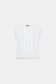 Ruffled Lace Blouse at Zara