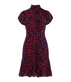 Karen millen leopard print ruffle dress best sale