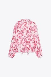 Ruffled Print Blouse at Zara