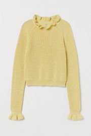 Ruffled Ribbed Sweater at H&M