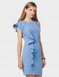 Ruffled-Shoulder Sheath Dress by Dressbarn at Dressbarn