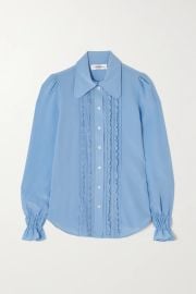 Ruffled Silk Blouse by Victoria Beckham at Net A Porter