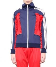 Ruffled Track Jacket by MSGM at Italist