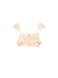 Ruffled bralette in silk mousseline & lace at Chloe