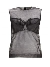 Ruffled-bustier tulle top at Matches