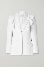 Ruffled crepe blazer at Net a Porter