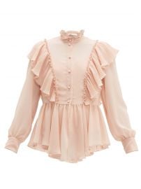 Ruffled georgette blouse at Matches