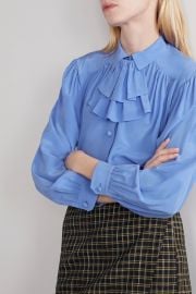 Ruffled silk crepe de chine shirt at Net A Porter