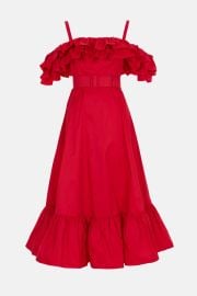 Ruffled taffeta dress red - CH Carolina Herrera United States at Carolina Herrera