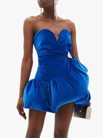 Ruffled velvet mini dress at Matches