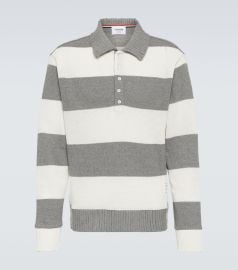 Rugby Stripe Cotton Polo Sweater Thom Browne at Mytheresa