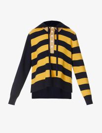 Rugby Stripe Hooded Sweater by Monse at Selfridges