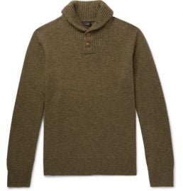 Rugged Merino Wool Blend Shawl Collar Pullover Sweater at Mr Porter