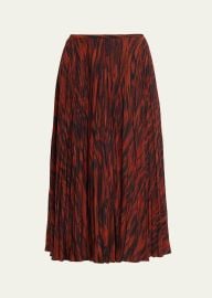 Runa Printed Twill Midi Skirt at Bergdorf Goodman