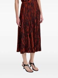 Runa Printed Twill Midi Skirt at Farfetch