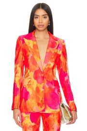 Runaway The Label Oralie Blazer in Orange Floral at Revolve
