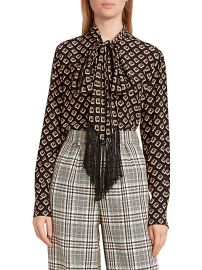 Runway Fringe Tie Neck Blouse by Marc Jacobs at Saks Fifth Avenue