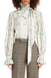 Runway Marc Jacobs Floral Tie Neck Silk Blouse   Nordstrom at Nordstrom