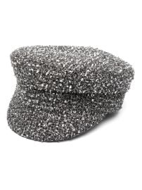 Ruslan Baginskiy Tweed baker boy hat at Farfetch