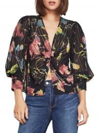 Rustic Grove Twist-Front Blouse by BCBGMAXAZRIA at Macys