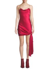 Ryder Sleeveless Tie-Hem Satin Dress at Bergdorf Goodman