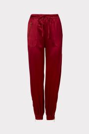 Rylan Hammered Satin Jogger Pants at Milly