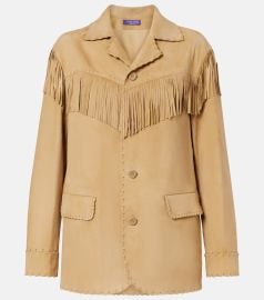 Ryland fringed suede jacket in beige - Ralph Lauren Collection at Mytheresa