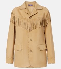 Ryland fringed suede jacket in beige - Ralph Lauren Collection at Mytheresa
