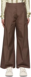 S Max Mara Brown Zeo Trousers at ssense