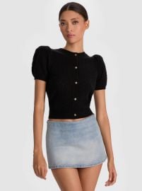 SABINE CASHMERE CARDIGAN in BLACK ALICE OLIVIA at Alice + Olivia