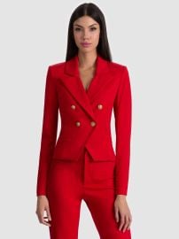 SABLE DOUBLE BREASTED CROPPED BLAZER - CHILI PEPPER at Alice + Olivia