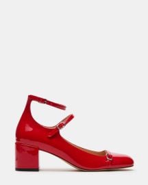 SABRINA Red Patent Mary Jane Block Heel Women39s Heels Steve Madden at Steve Madden