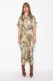 SAFARI VIBES MIDI TIE FRONT DRESS at Shop Akira