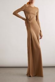 SAINT LAURENT Knotted jersey gown NET-A-PORTER at Net a Porter