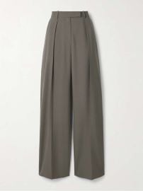 SALON 1884 NET SUSTAIN Odile pleated wool wide-leg pants NET-A-PORTER at Net a Porter